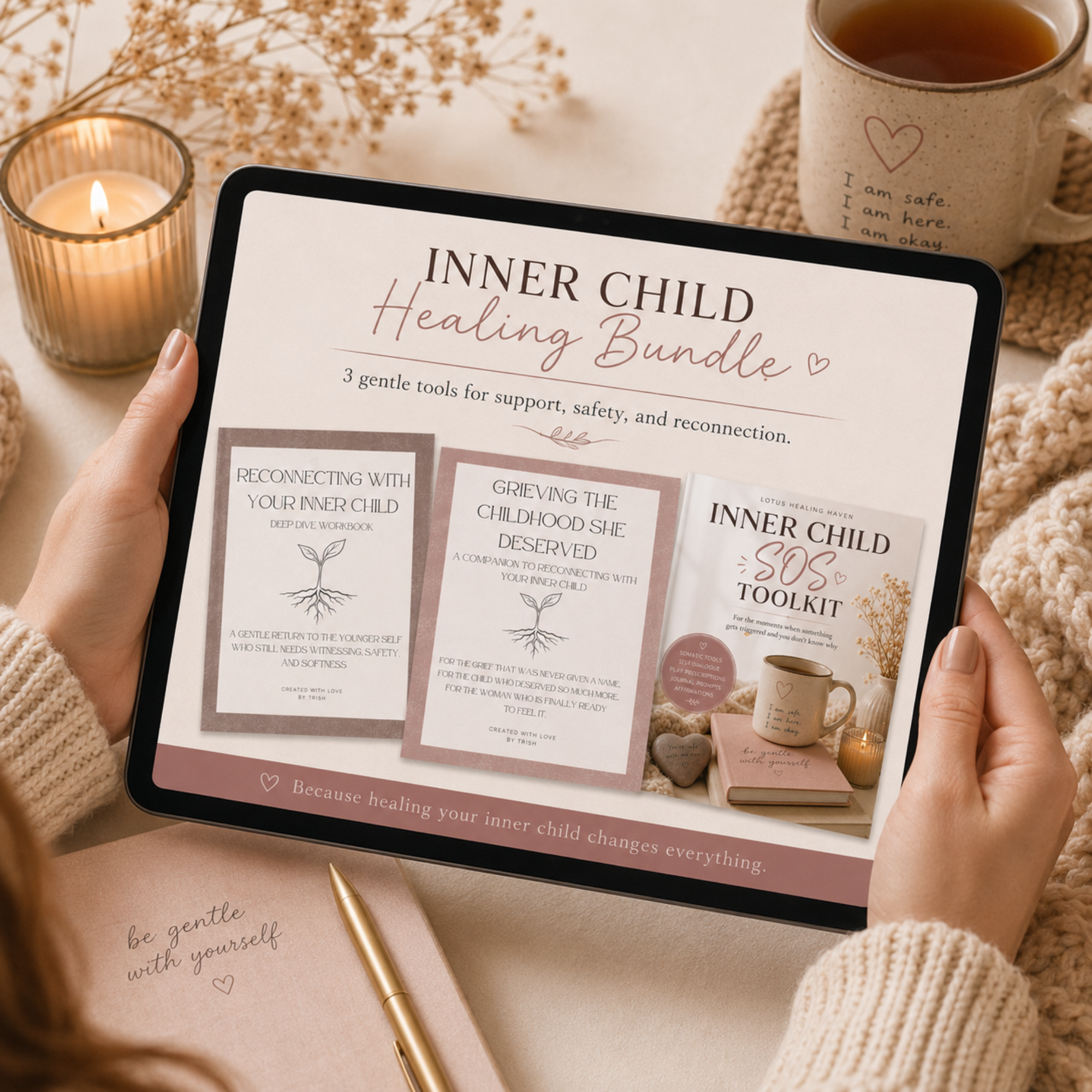 Inner Child Healing Bundle | 2 Digital Workbooks + SOS Toolkit for Inner Child Healing, Grief & Nervous System Support