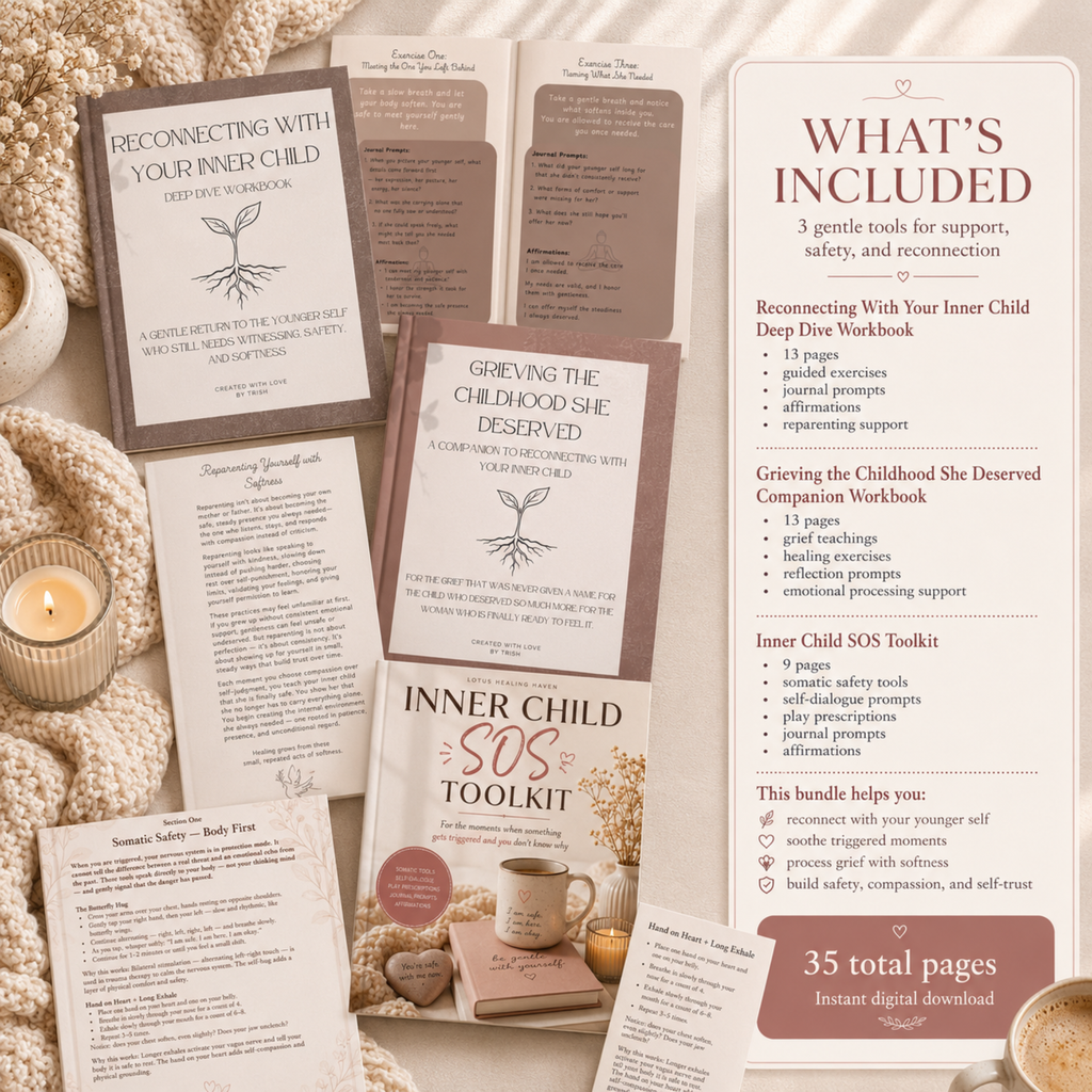Inner Child Healing Bundle | 2 Digital Workbooks + SOS Toolkit for Inner Child Healing, Grief & Nervous System Support